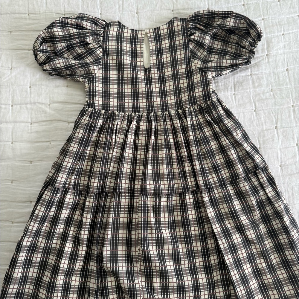 Noralee/ Rylee Cru Plaid Dress with Puff Sleeves - Picture 3 of 3